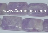 CNA442 15.5 inches 18*25mm rectangle natural lavender amethyst beads