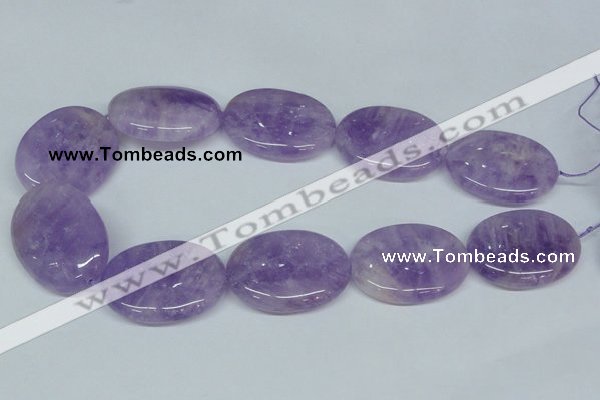 CNA451 15.5 inches 25*30mm oval natural lavender amethyst beads