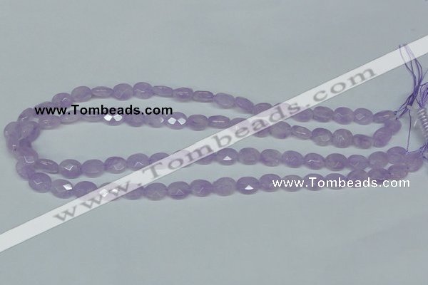 CNA453 15.5 inches 8*12mm faceted oval natural lavender amethyst beads