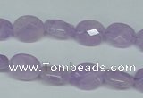 CNA454 15.5 inches 10*12mm faceted oval natural lavender amethyst beads