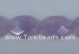 CNA457 15.5 inches 16*22mm faceted oval natural lavender amethyst beads