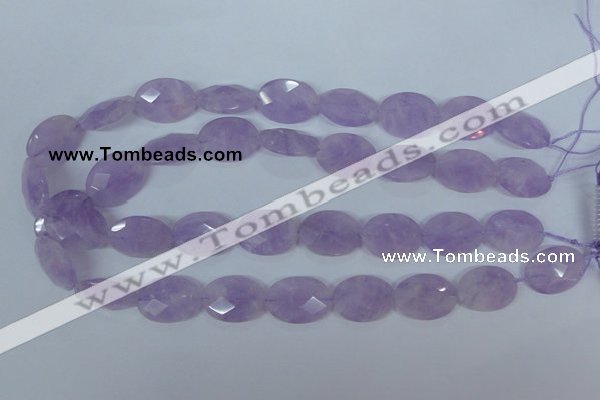 CNA457 15.5 inches 16*22mm faceted oval natural lavender amethyst beads