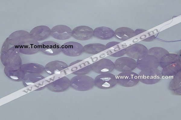 CNA458 15.5 inches 18*25mm faceted oval natural lavender amethyst beads