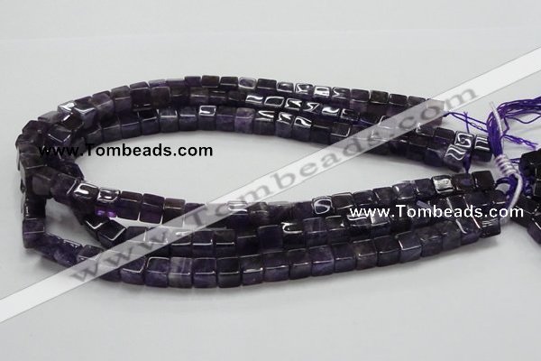 CNA46 15.5 inches 8*8*8mm cube grade A natural amethyst beads