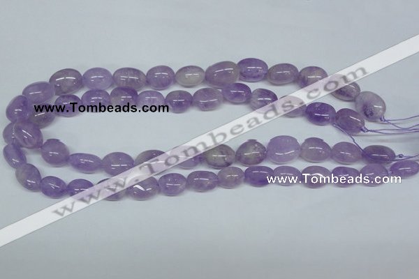 CNA465 15.5 inches 10*14mm nugget natural lavender amethyst beads