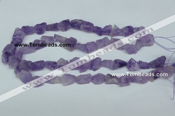 CNA468 15.5 inches 13*15mm nugget natural lavender amethyst beads