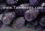 CNA48 15.5 inches 13*18mm faceted teadrop grade AB natural amethyst beads