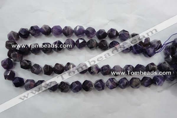 CNA506 15 inches 16mm faceted nuggets amethyst gemstone beads