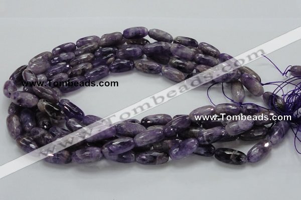 CNA52 15.5 inches 10*20mm faceted rice grade AB natural amethyst beads