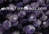 CNA57 15.5 inches 10mm faceted coin grade A natural amethyst beads