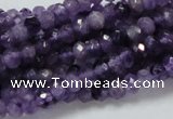 CNA60 15.5 inches 4*6mm faceted rondelle grade AB+ natural amethyst beads