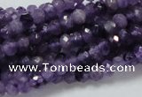 CNA60 15.5 inches 4*6mm faceted rondelle grade AB+ natural amethyst beads