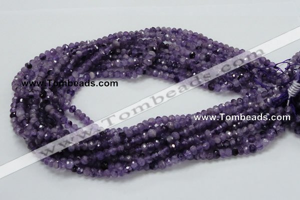 CNA60 15.5 inches 4*6mm faceted rondelle grade AB+ natural amethyst beads