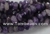 CNA61 15.5 inches 6*8mm faceted rondelle grade AB+ natural amethyst beads