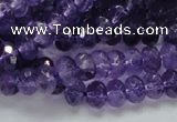 CNA62 15.5 inches 6*9mm faceted rondelle grade A natural amethyst beads