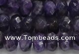 CNA63 15.5 inches 7*12mm faceted rondelle grade A natural amethyst beads