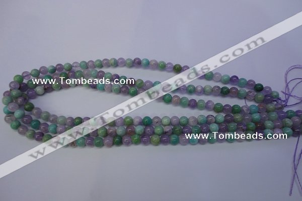 CNA651 15 inches 6mm round lavender amethyst & amazonite beads