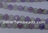 CNA661 15 inches 6mm faceted round lavender amethyst & prehnite beads