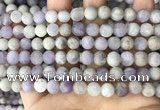 CNA677 15.5 inches 8mm round matte lavender amethyst beads