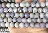 CNA678 15.5 inches 10mm round matte lavender amethyst beads