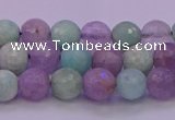 CNA681 15.5 inches 6mm faceted round lavender amethyst & amazonite beads