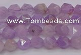 CNA691 15.5 inches 6mm faceted nuggets lavender amethyst beads