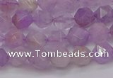 CNA692 15.5 inches 8mm faceted nuggets lavender amethyst beads