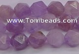 CNA693 15.5 inches 10mm faceted nuggets lavender amethyst beads