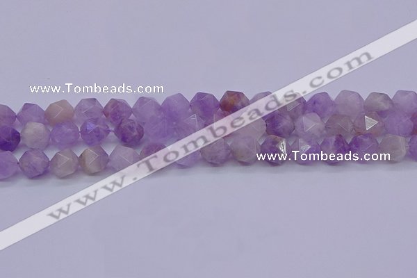 CNA694 15.5 inches 12mm faceted nuggets lavender amethyst beads