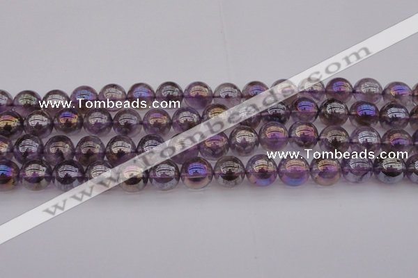 CNA704 15.5 inches 12mm round AB-color amethyst gemstone beads