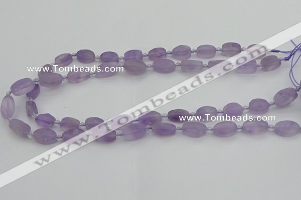 CNA721 15.5 inches 8*12mm oval amethyst gemstone beads wholesale