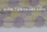 CNA742 15.5 inches 8mm round matte amethyst & citrine beads