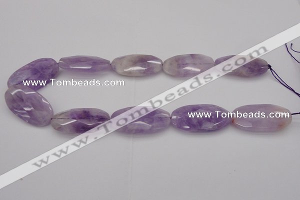 CNA750 15.5 inches 20*40mm faceted oval lavender amethyst beads