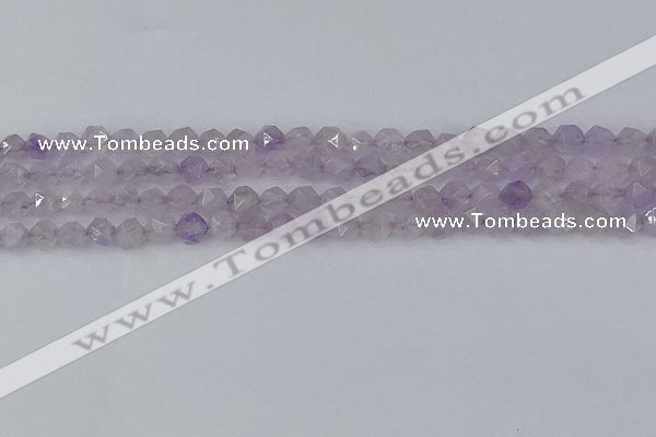 CNA761 15.5 inches 6mm faceted nuggets light lavender amethyst beads