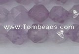 CNA763 15.5 inches 10mm faceted nuggets light lavender amethyst beads