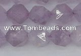 CNA764 15.5 inches 12mm faceted nuggets light lavender amethyst beads