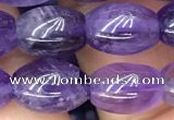 CNA771 15.5 inches 8*11mm rice amethyst gemstone beads