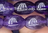 CNA772 15.5 inches 8*11mm rice amethyst gemstone beads