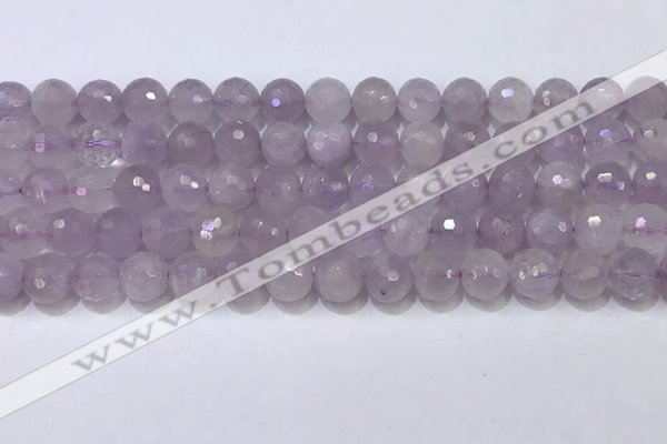 CNA790 15.5 inches 8mmm faceted round lavender amethyst beads