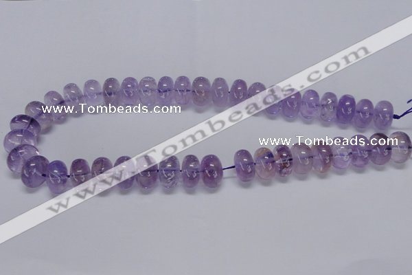 CNA812 15.5 inches 10*16mm rondelle natural light amethyst beads