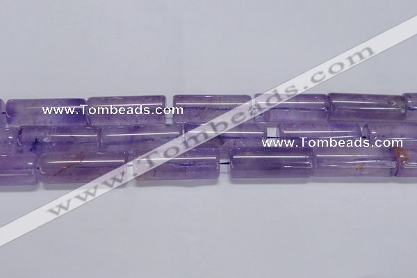 CNA817 15.5 inches 15*40mm tube natural light amethyst beads