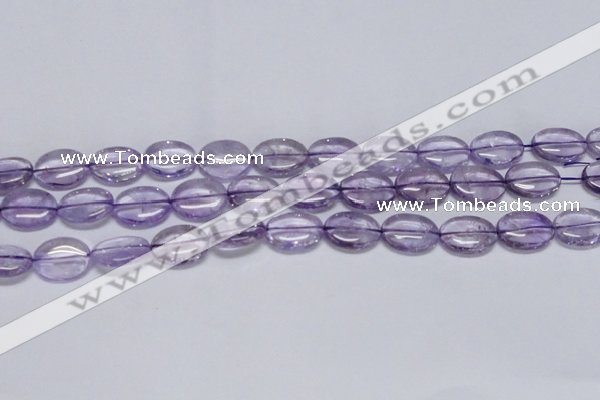 CNA831 15.5 inches 12*16mm oval natural light amethyst beads