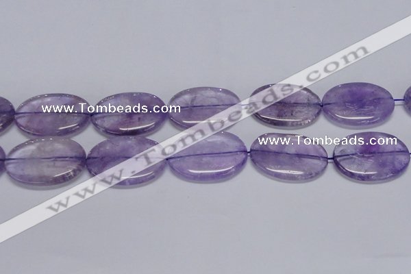 CNA838 15.5 inches 30*40mm oval natural light amethyst beads