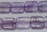 CNA840 15.5 inches 10mm square natural light amethyst beads