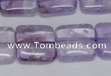 CNA843 15.5 inches 16mm square natural light amethyst beads