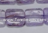 CNA844 15.5 inches 18mm square natural light amethyst beads