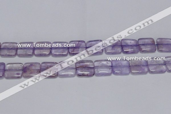 CNA844 15.5 inches 18mm square natural light amethyst beads