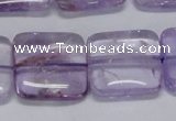 CNA845 15.5 inches 20mm square natural light amethyst beads