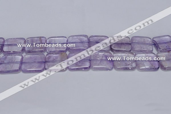 CNA846 15.5 inches 25mm square natural light amethyst beads