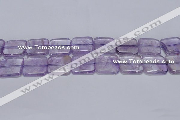 CNA846 15.5 inches 25mm square natural light amethyst beads